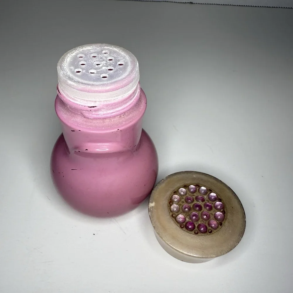 Vintage Avon SOMEWHERE Powder Sachet‎ 0.9 oz Bottle Powder In RARE pink jeweled